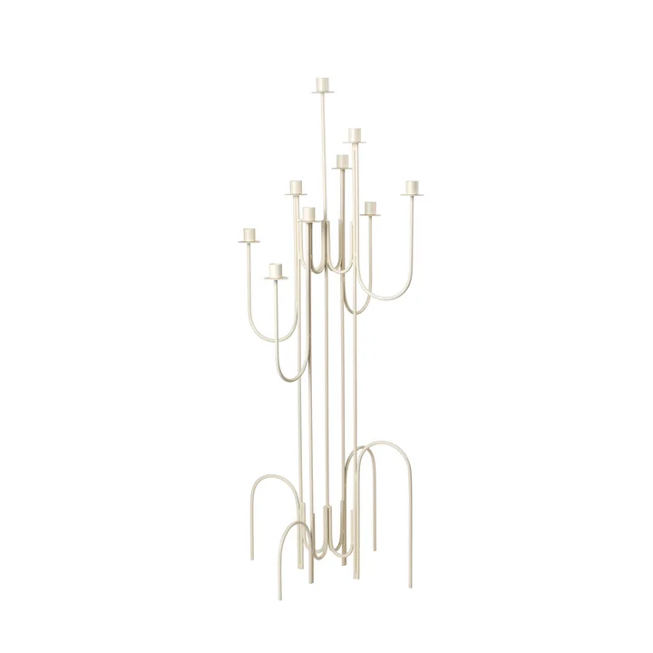 Farri Candlestick, h 100 cm, light warm grey from Broste Copenhagen