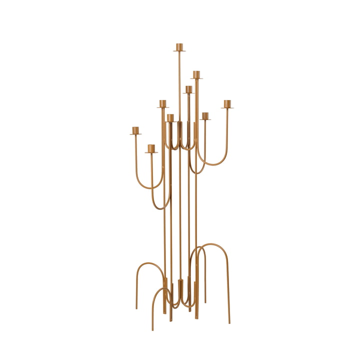 Farri Candlestick, h 100 cm, golden brown from Broste Copenhagen