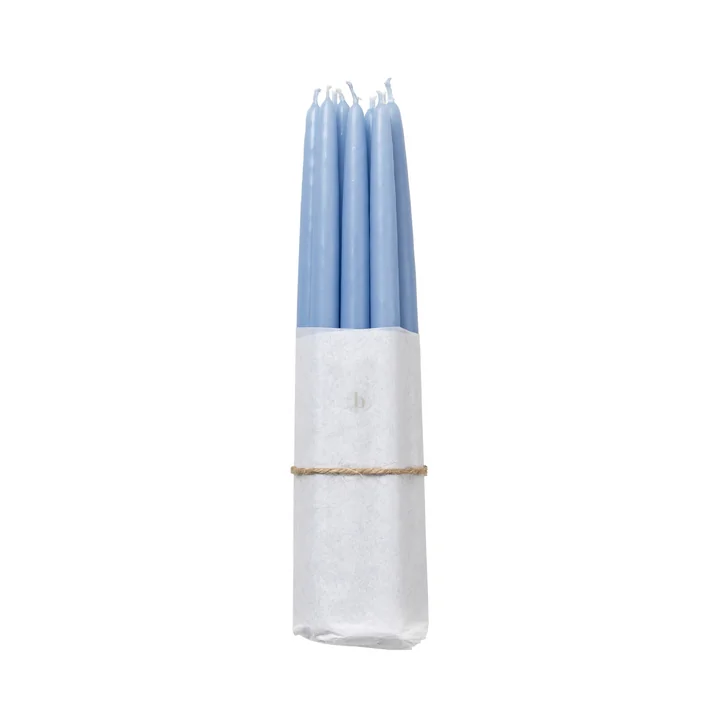 Tapers Dipped taper candles, Ø 1.2 cm, plein air light blue (set of 10) from Broste Copenhagen