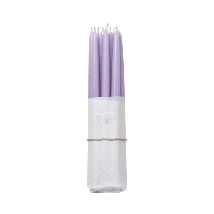 Tapers Dipped taper candles, Ø 1.2 cm, orchid light purple (set of 10) from Broste Copenhagen