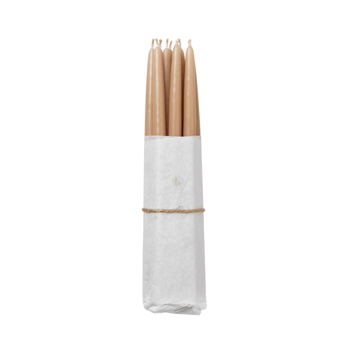 Tapers Dipped taper candles, Ø 1.2 cm, walnut (set of 10) from Broste Copenhagen