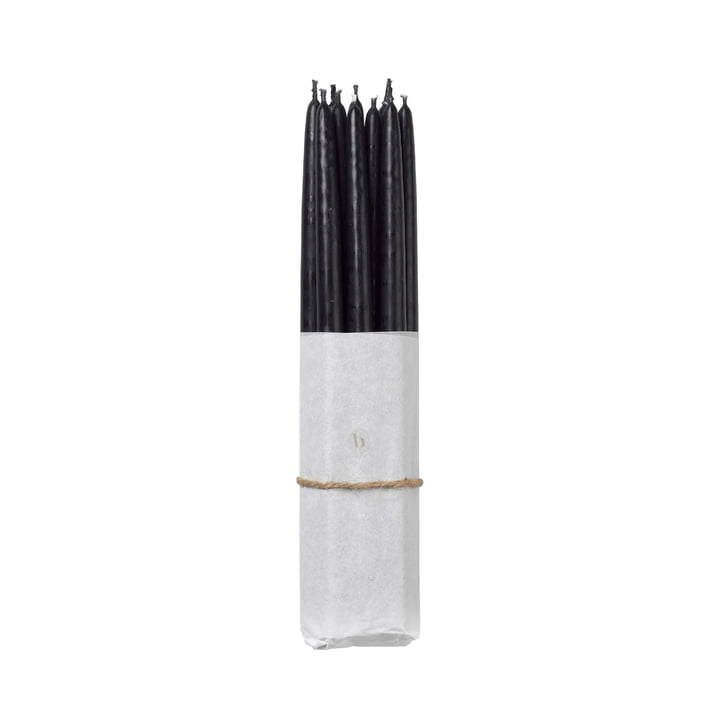 Tapers Dipped taper candles, Ø 1.2 cm, simply black (set of 10) from Broste Copenhagen
