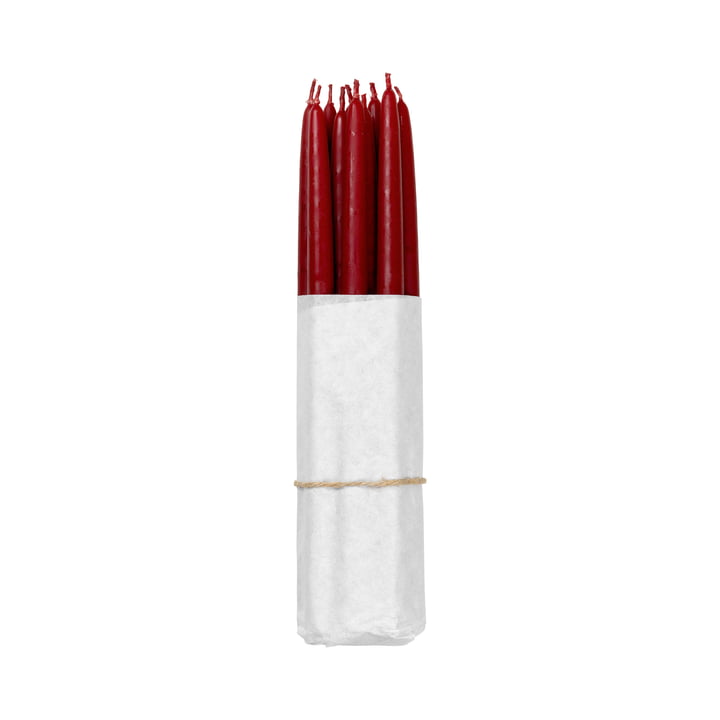 Tapers Dipped taper candles, Ø 1.2 cm, burgundy (set of 10) from Broste Copenhagen