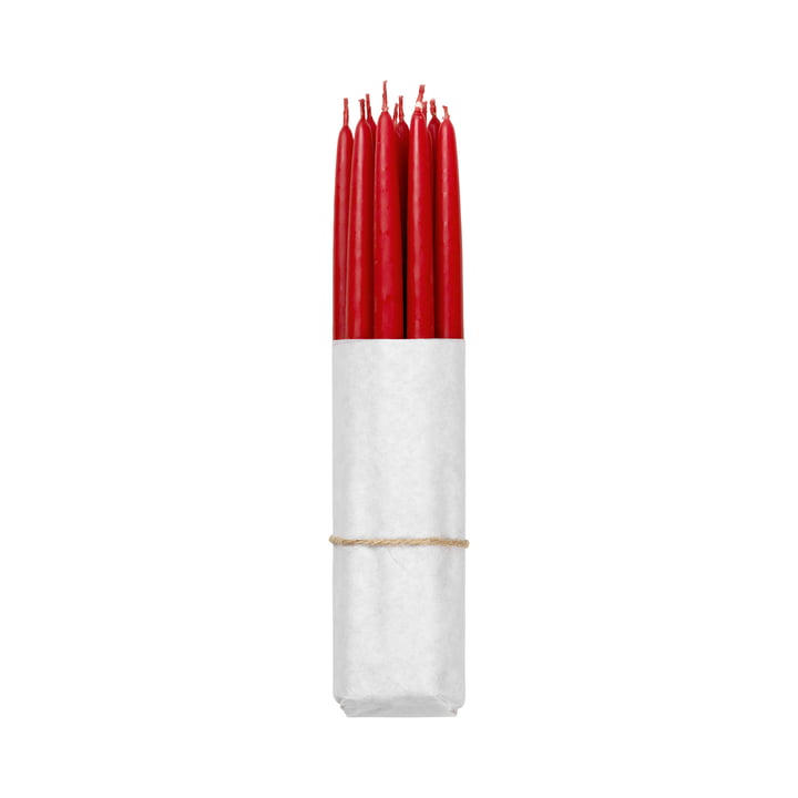 Tapers Dipped taper candles, Ø 1.2 cm, truly red (set of 10) from Broste Copenhagen