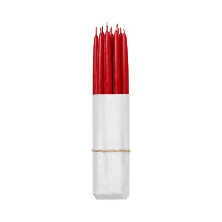 Tapers Dipped taper candles, Ø 1.2 cm, truly red (set of 10) from Broste Copenhagen