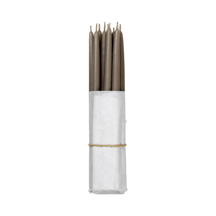 Tapers Dipped taper candles, Ø 1.2 cm, linen (set of 10) from Broste Copenhagen