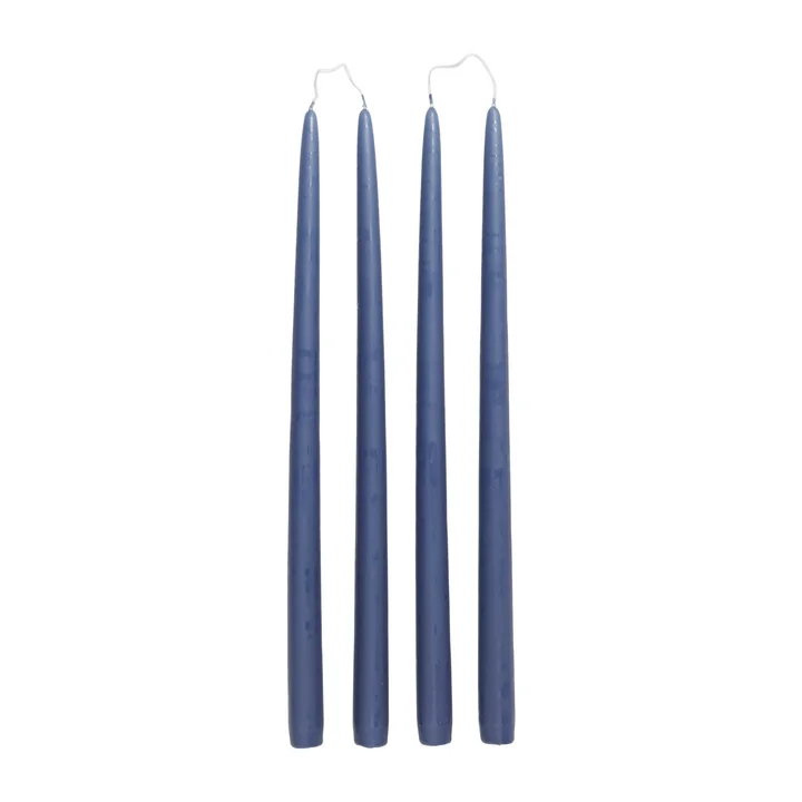 Dipped stick candles, Ø 2.2 cm, baja blue (set of 4) from Broste Copenhagen