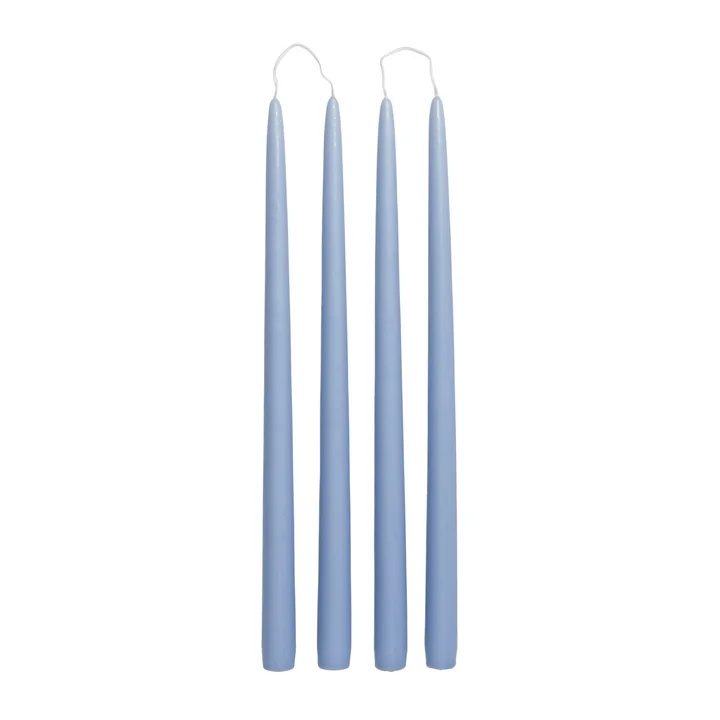 Dipped stick candles, Ø 2.2 cm, plein air light blue (set of 4) from Broste Copenhagen