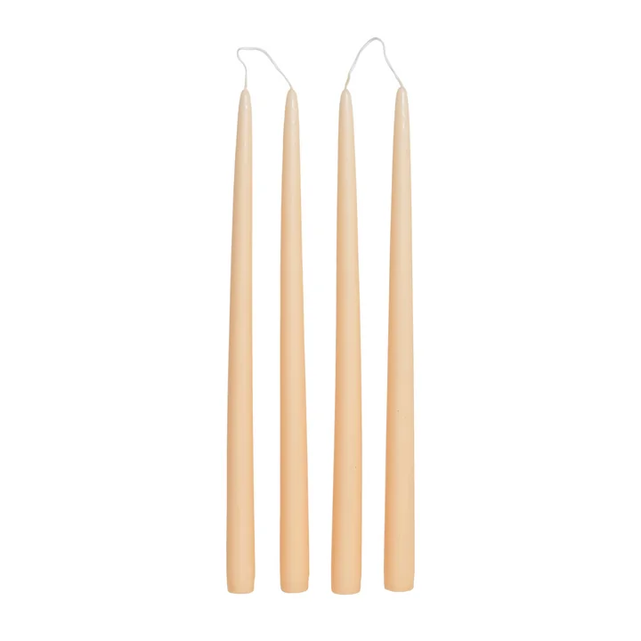 Dipped stick candles, Ø 2.2 cm, golden fleece yellow (set of 4) from Broste Copenhagen