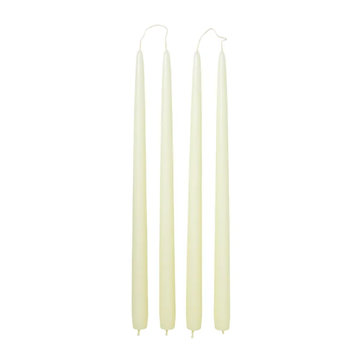 Dipped stick candles, Ø 2.2 cm, light green (set of 4) from Broste Copenhagen