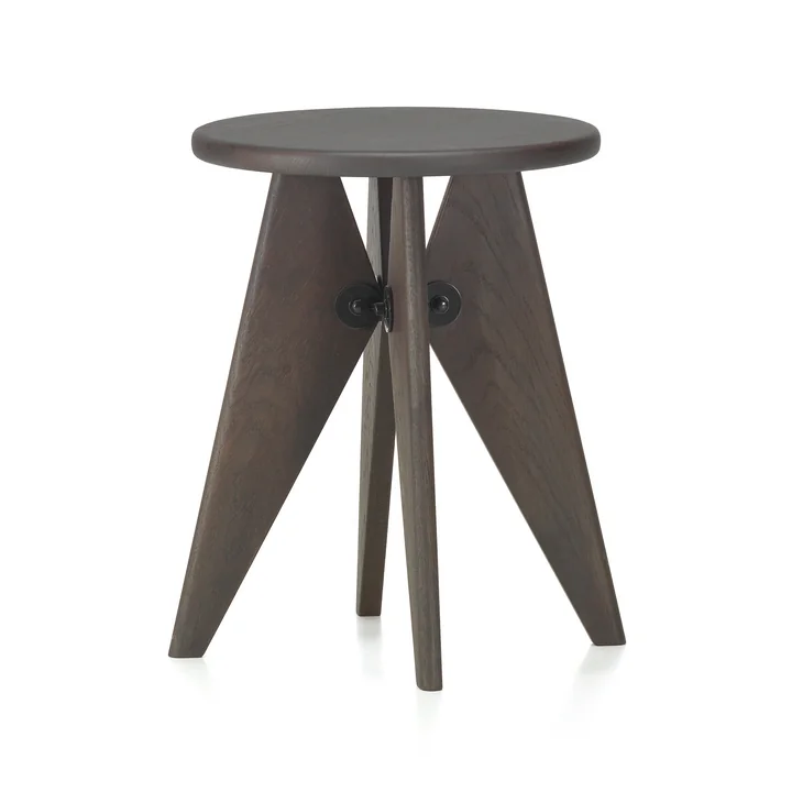 Vitra - Tabouret Solvay , dark oak / black