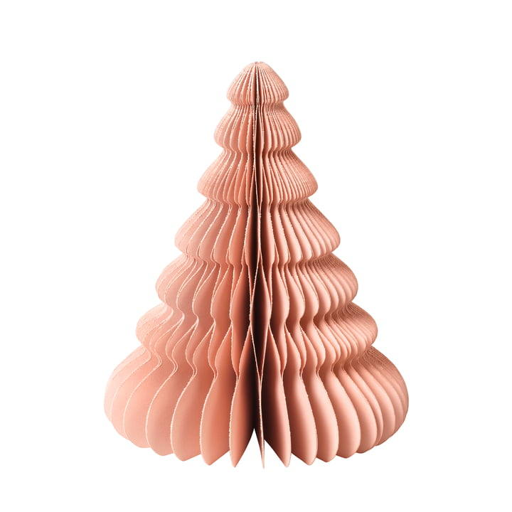 Paper Christmas Tree Decoration, Ø 13 x H 15 cm, dusty pink from Broste Copenhagen