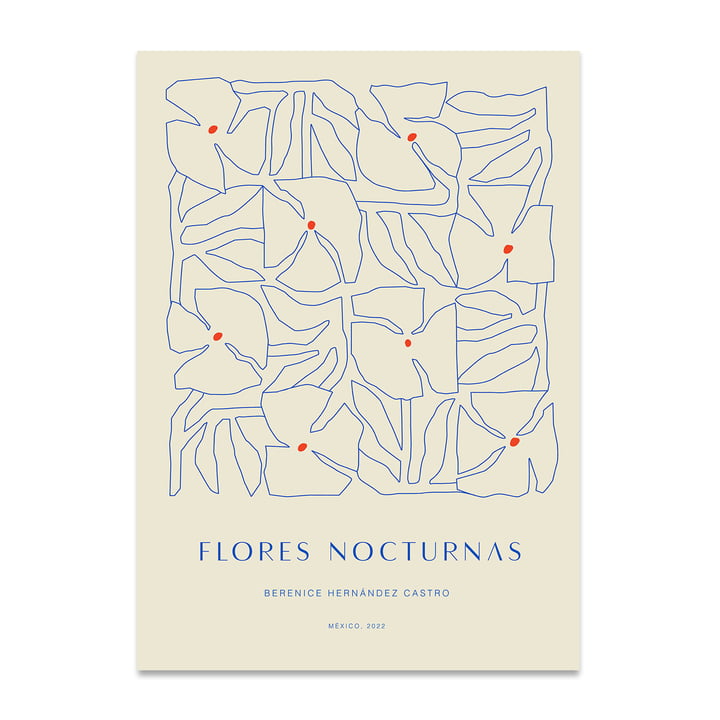 Flores Nocturnas 01 Poster in the version 50 x 70 cm from Paper Collective