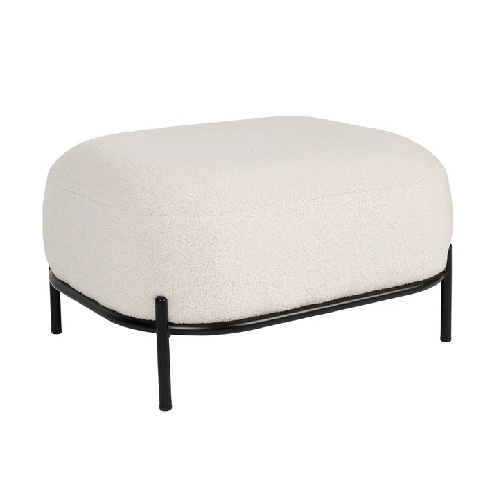 Hatuma Stool from Livingstone in the version black / beige
