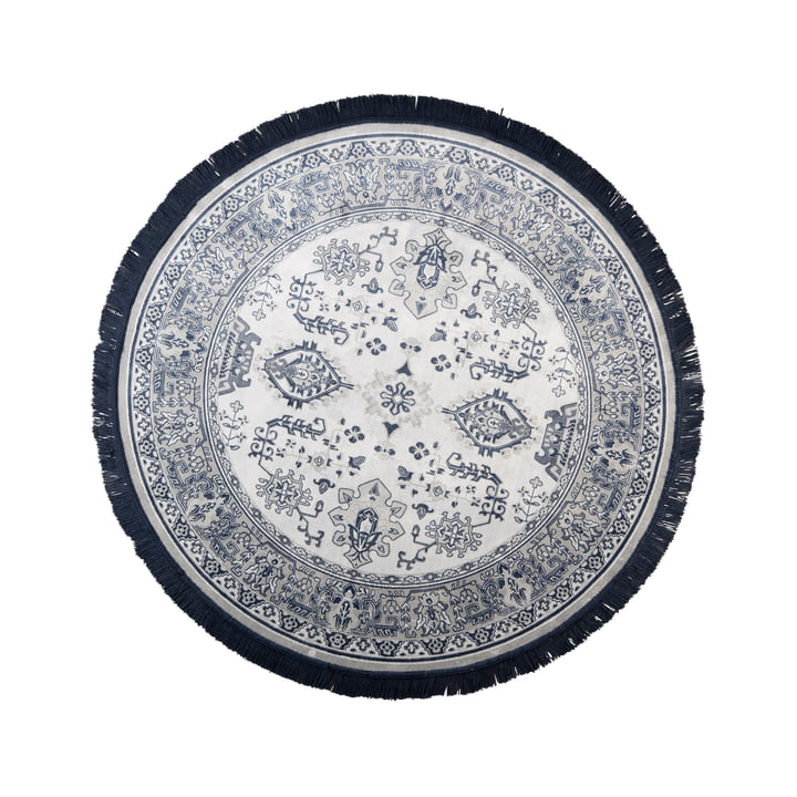 Jass Carpet round from Livingstone in the version blue / gray