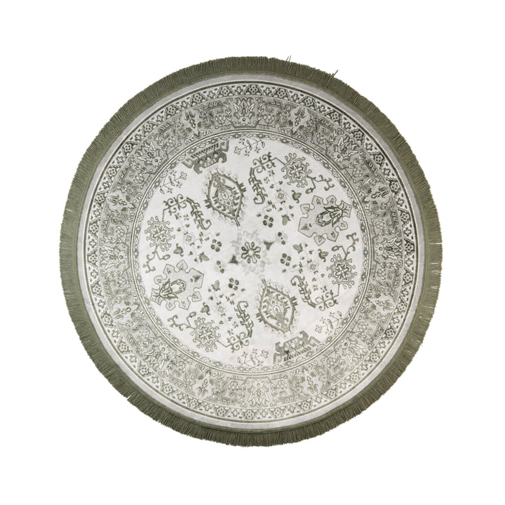 Jass Carpet round from Livingstone in the version green / gray