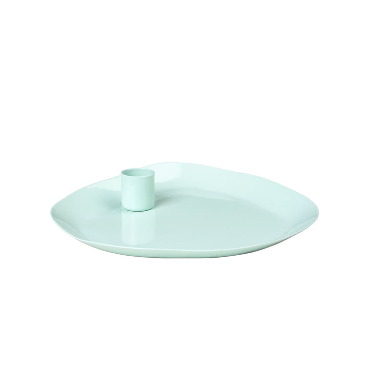 Mie Candle tray, light turquise from Broste Copenhagen