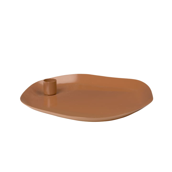 Mie Candle tray, caramel brown from Broste Copenhagen
