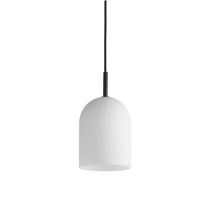 Ghost Pendant lamp, Ø 14.5 cm, black / white opal glass from Woud