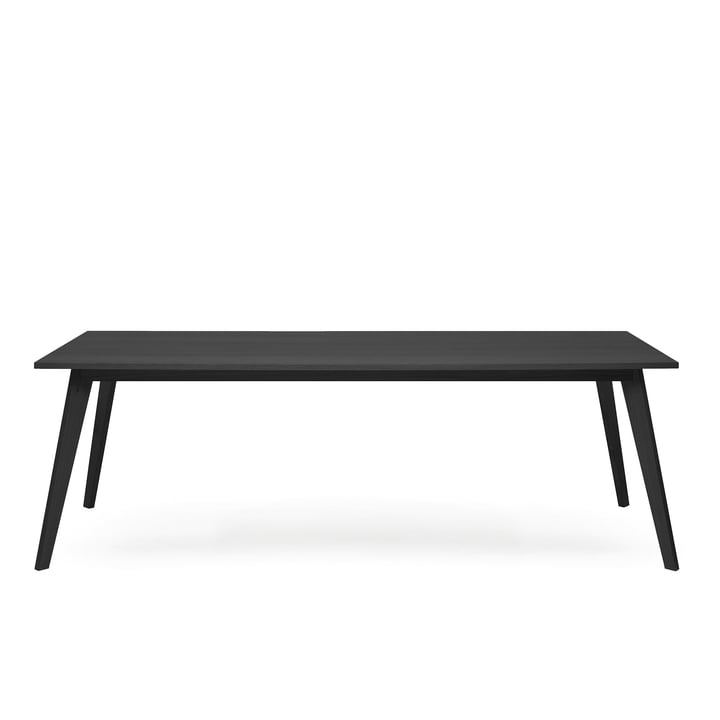 Archi Dining table, rectangular, 160 x 90 x 75 cm, oak black lacquered (RAL 9005) from Puik