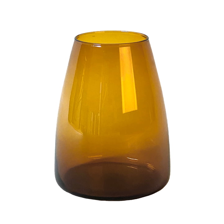Dim Smooth Vase medium from XLBoom in color amber