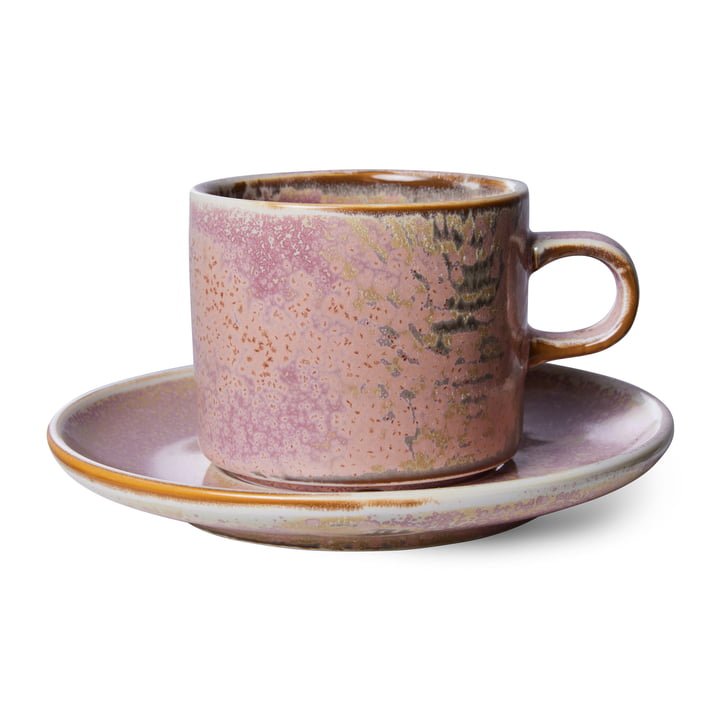 Chef Ceramics Cup with saucer, 220 ml, rustic pink from HKliving