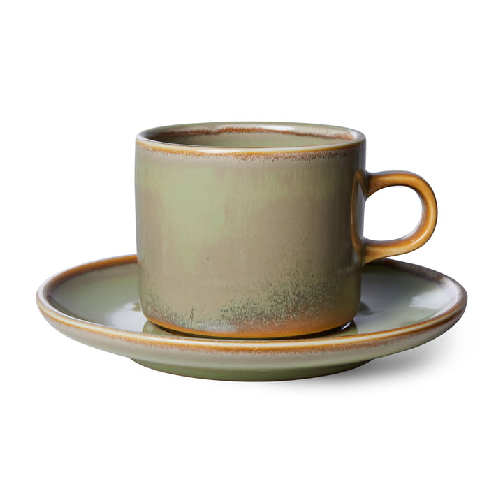 Chef Ceramics Cup with saucer, 220 ml, moss green from HKliving