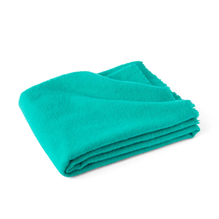 Mono wool blanket, 130 x 180 cm, aqua green by HAY