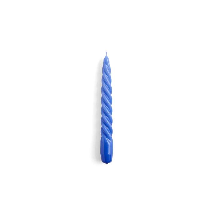 Spiral Stick candles, h 19 cm, purple blue from Hay