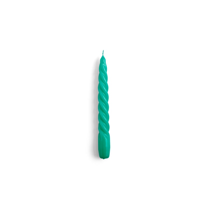 Spiral Stick candles, H 19 cm, green from Hay