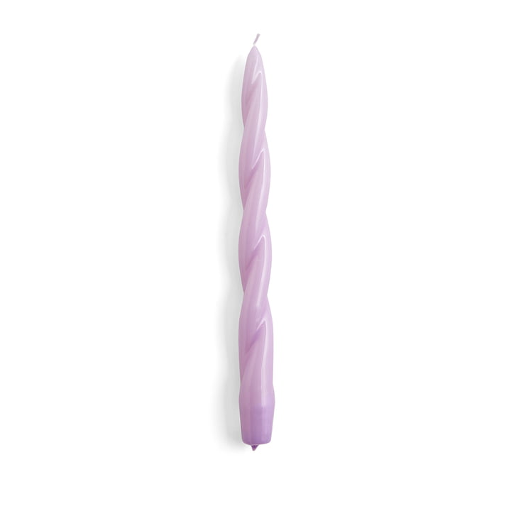 Spiral Stick candles, h 29 cm, lilac (soft twist) from Hay