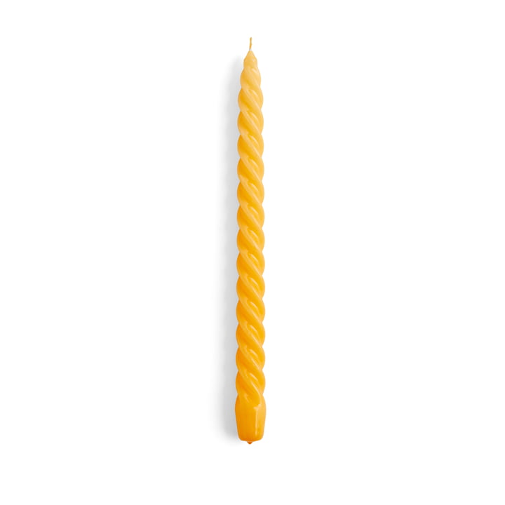 Spiral Stick candles, h 29 cm, warm yellow from Hay