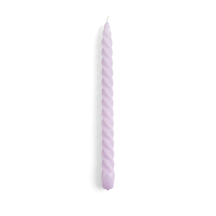 Spiral Stick candles, h 29 cm, lilac from Hay