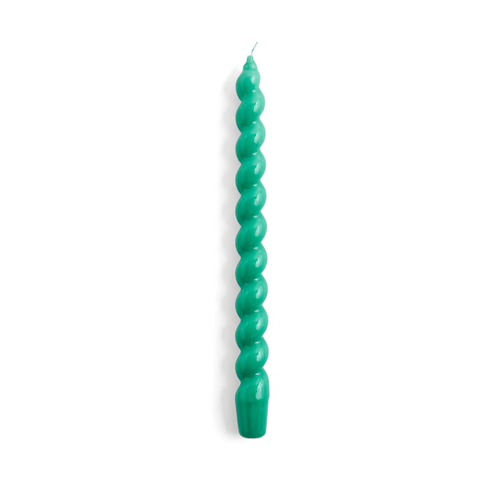 Spiral Stick candles, H 29 cm, green from Hay