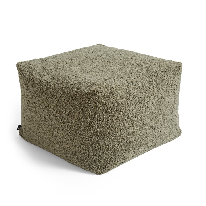 Snug Pouf, H 40 cm, olive green from Hay