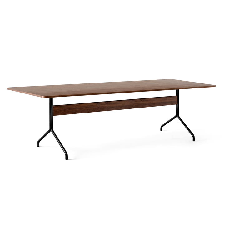 Pavilion Dining Dining table AV24, 250 x 110 cm, walnut lacquered / black frame from & Tradition
