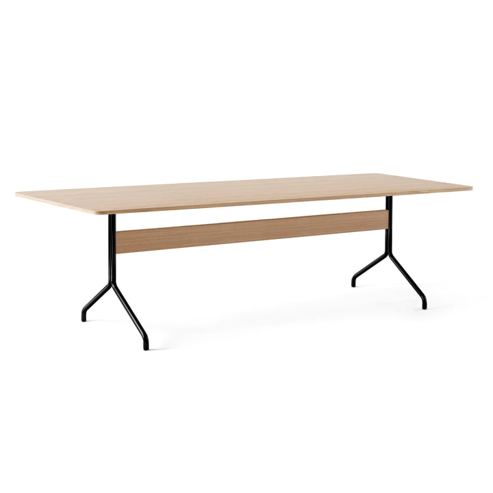 Pavilion Dining Dining table AV24, 250 x 110 cm, oak clear lacquered / black frame from & Tradition
