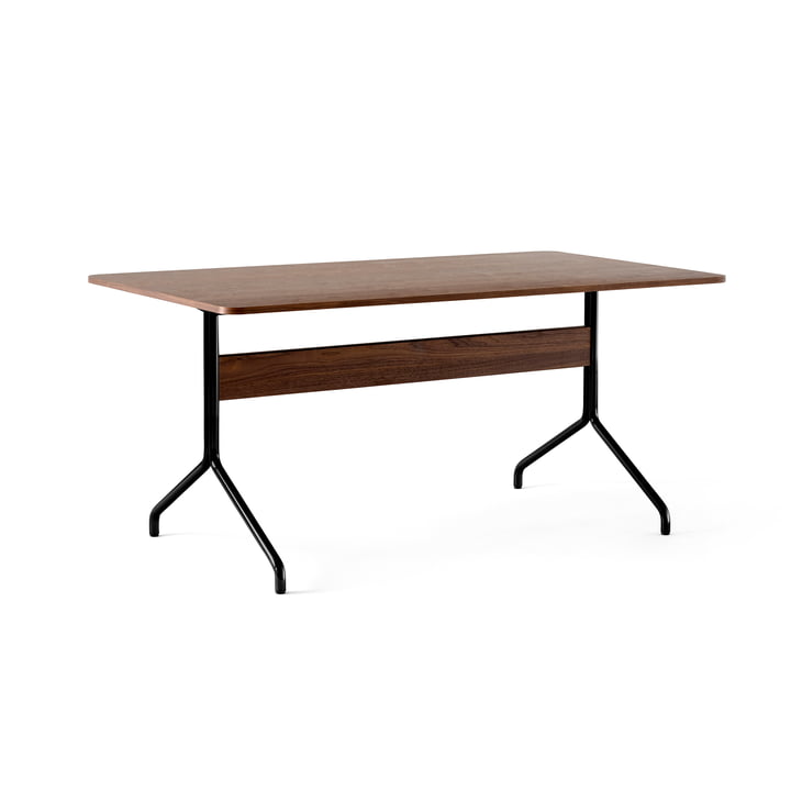 Pavilion Dining Dining table AV18, 160 x 90 cm, walnut lacquered / black frame from & Tradition