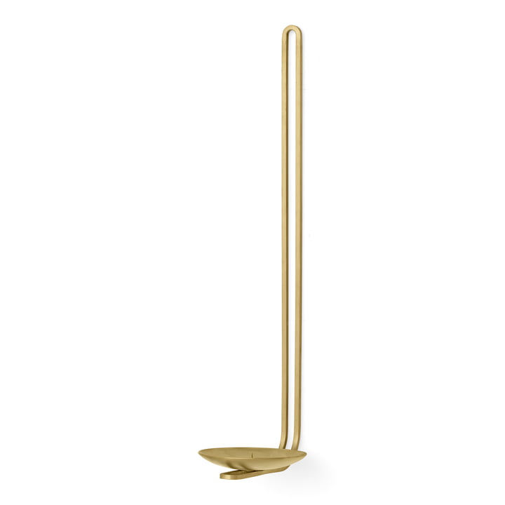Clip wall candle holder from Audo in the color brass