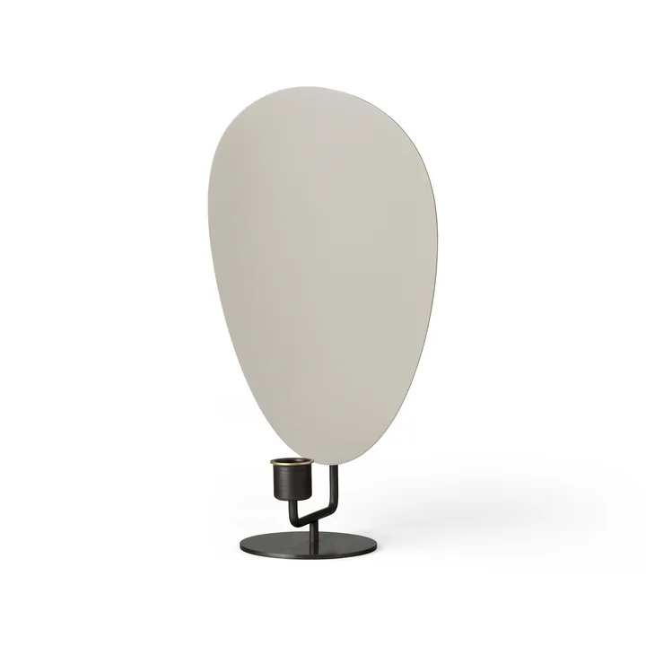 Flambeau candlestick from Audo in the finish burnished brass / gray