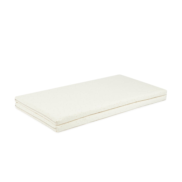 Bebop Nobodinoz foldable mattress in the design honey sweet dots