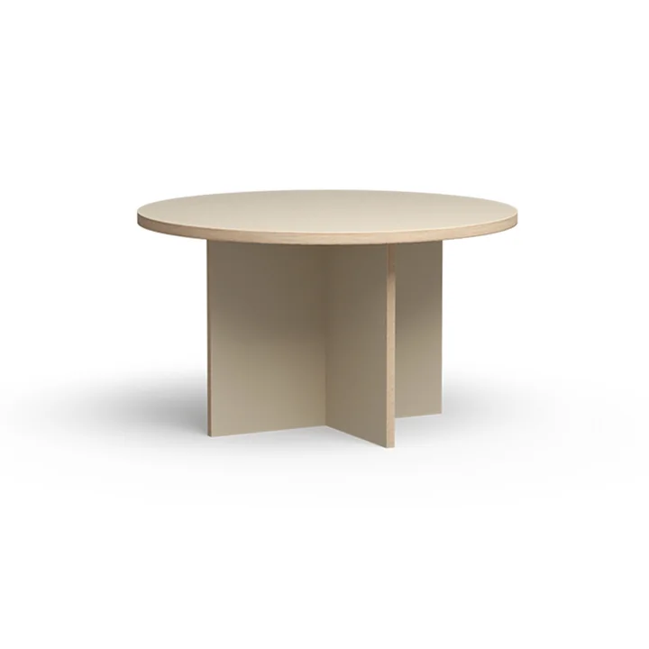 Dining table, round, Ø 130 cm, cream by HKliving