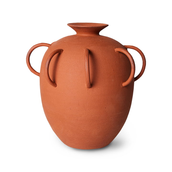 Objects terracotta vase with handle, natural terracotta by HKliving