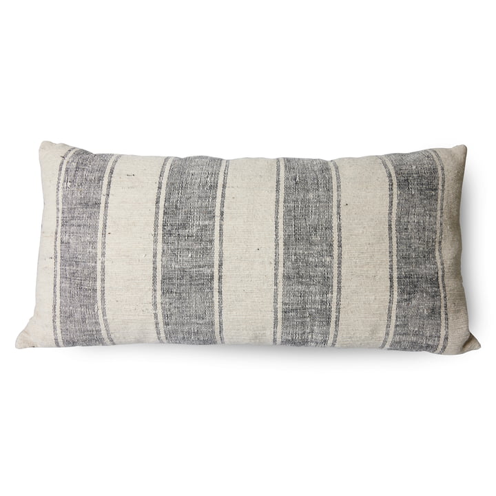 Striped Cushion, wide stripes, blue/beige from HKliving