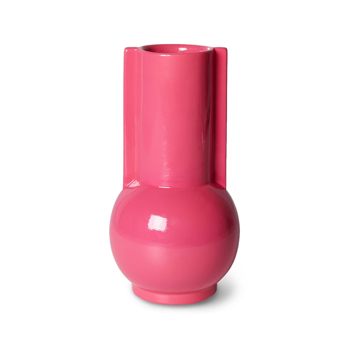 Ceramic vase from HKliving in the design hot pink