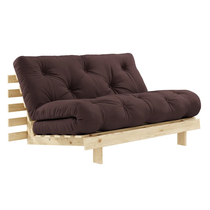 Roots Sofa bed from Karup in the version natural pine / brown (715)
