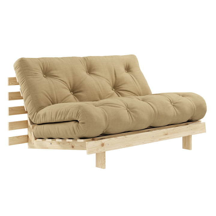 Roots Sofa bed from Karup in the finish natural pine / wheat beige (758 )