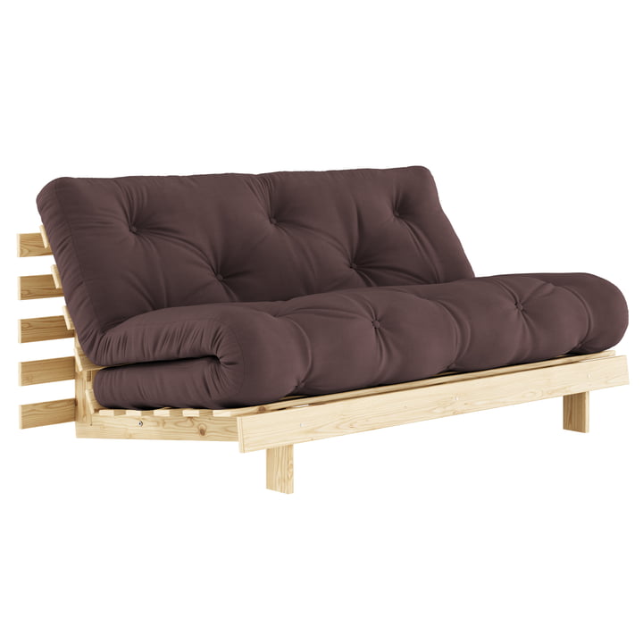 Roots Sofa bed from Karup in the finish natural pine / brown (715)