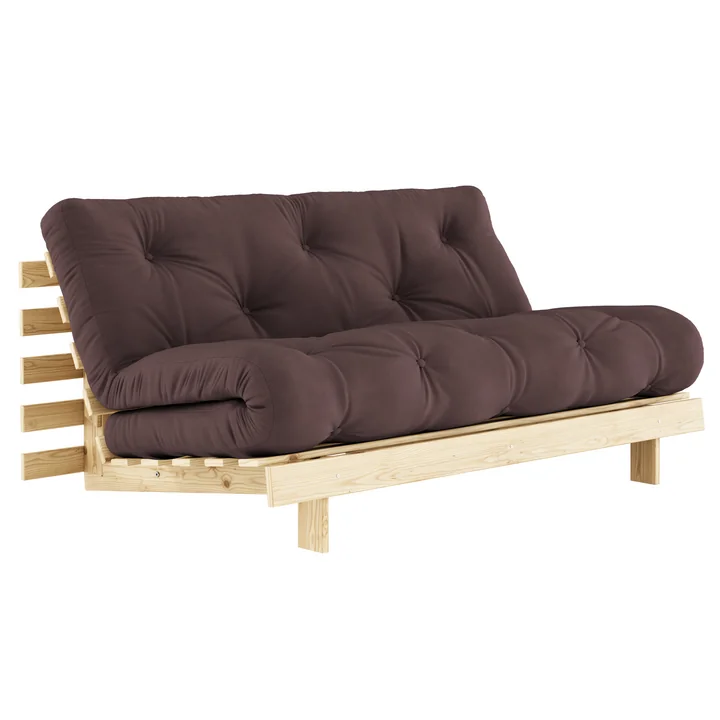Roots Sofa bed from Karup in the version natural pine / brown (715)
