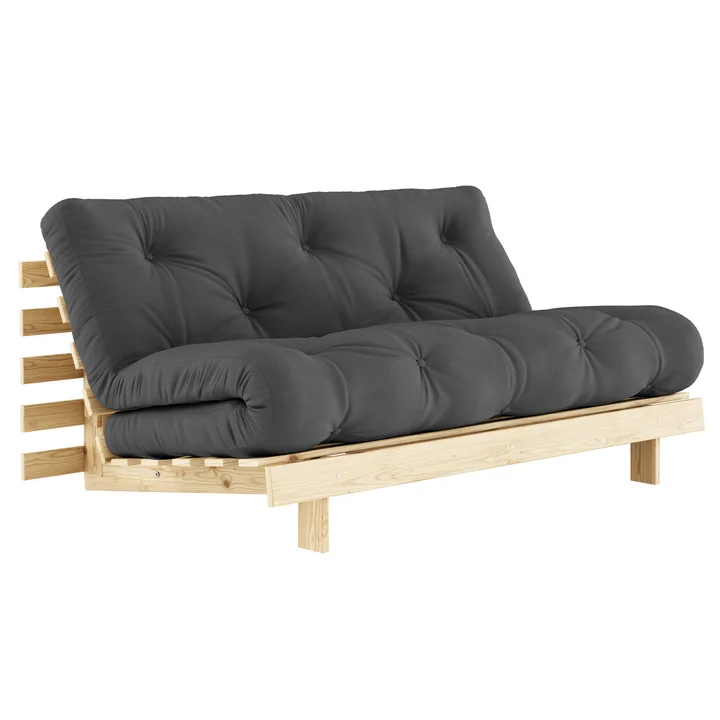 Roots Sofa bed from Karup in the version natural pine / dark gray (734)